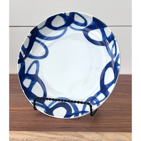 Como by Crate & Barrel Salad/Dessert Plate- Blue Swirl Discontinued Replacement - Picture 1 of 7